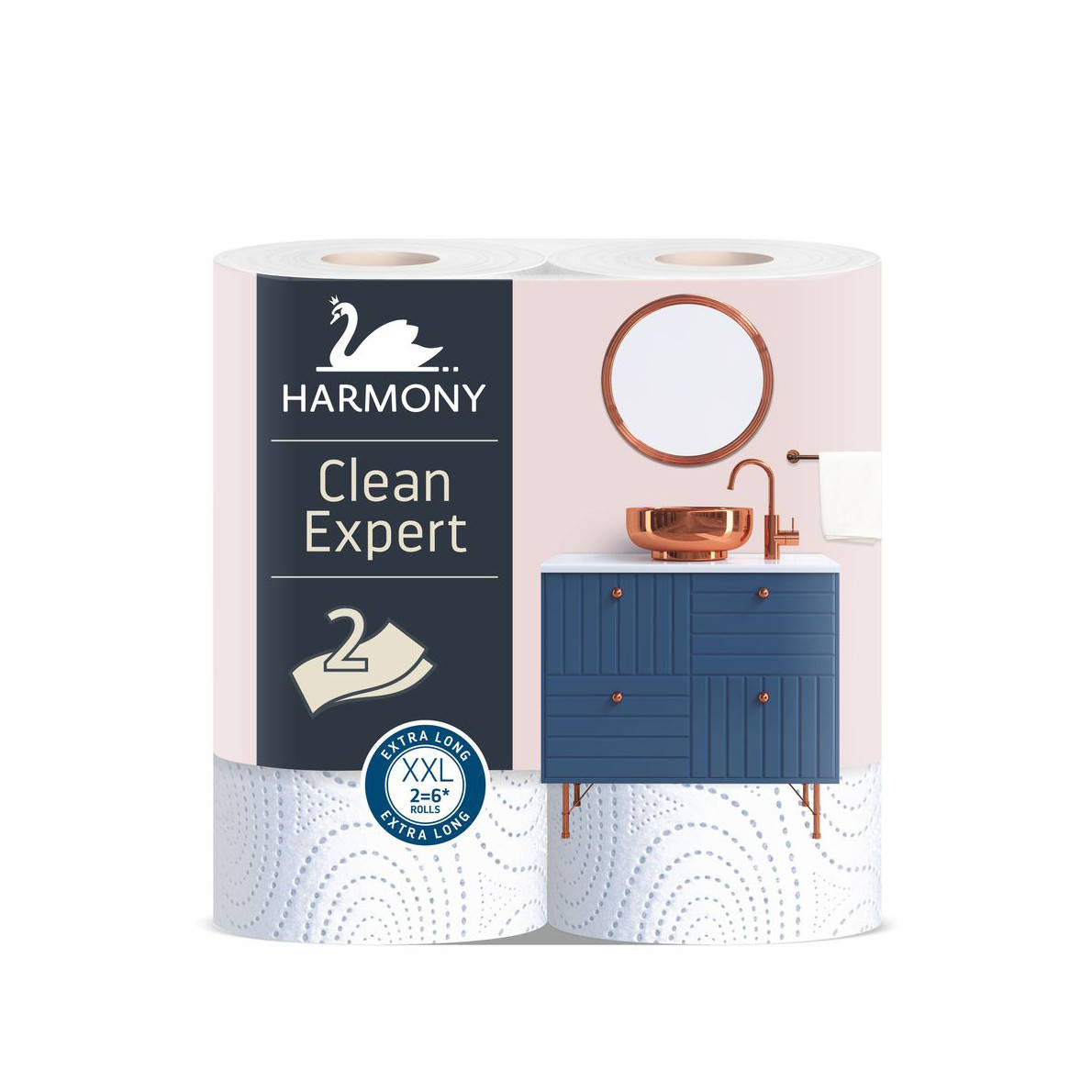 

Полотенце кухонное бумажное HARMONY CLEAN EXPERT 35м 2шт/уп двухслойное