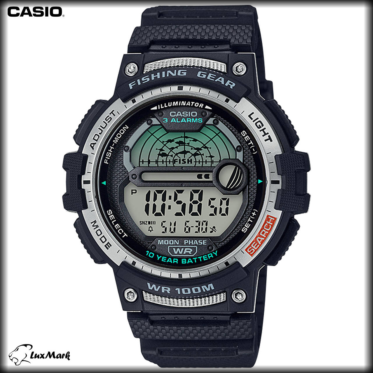 

Мужские часы Casio WS-1200H-1A с таймером рыболова