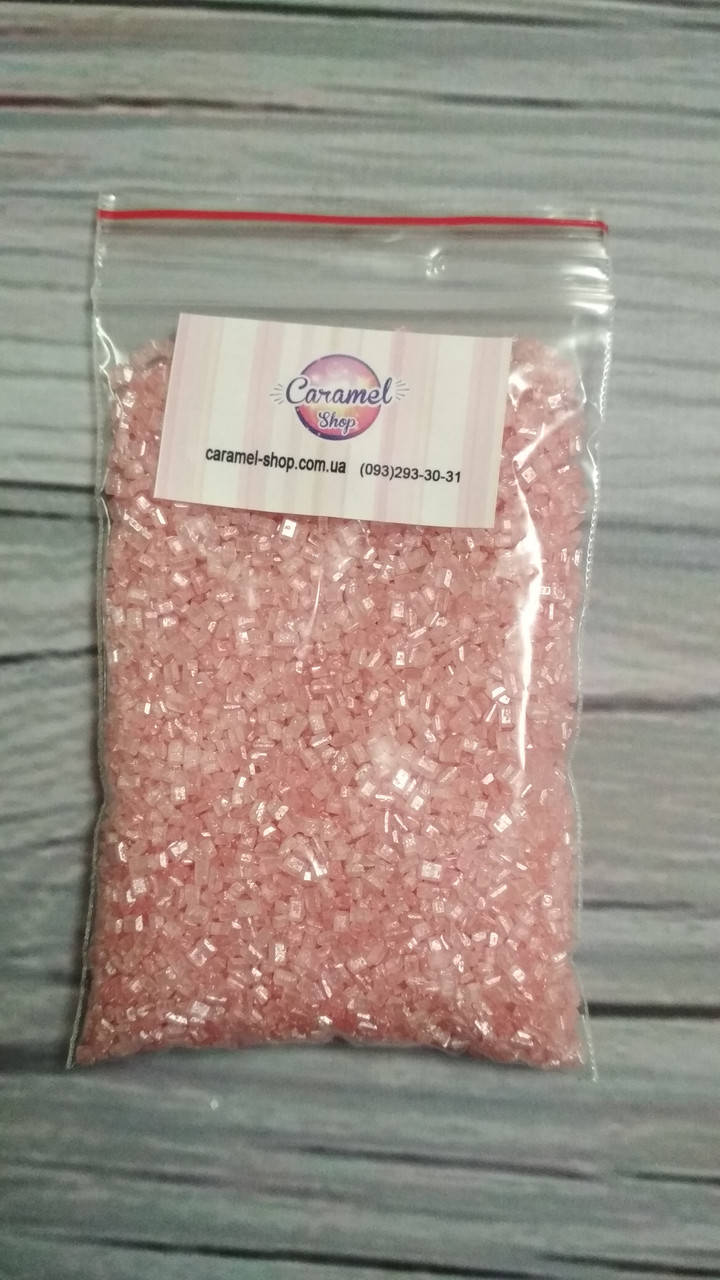 

Посыпка кондитерская цветной сахар розовый