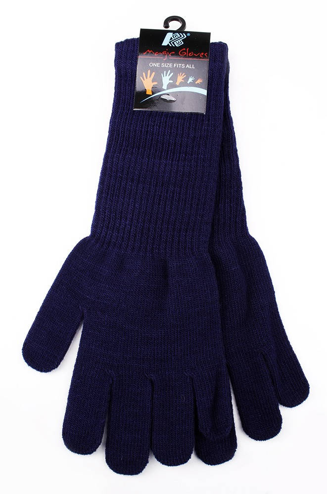 

Перчатки подросток с длинным манжетом темно-синие 123594M