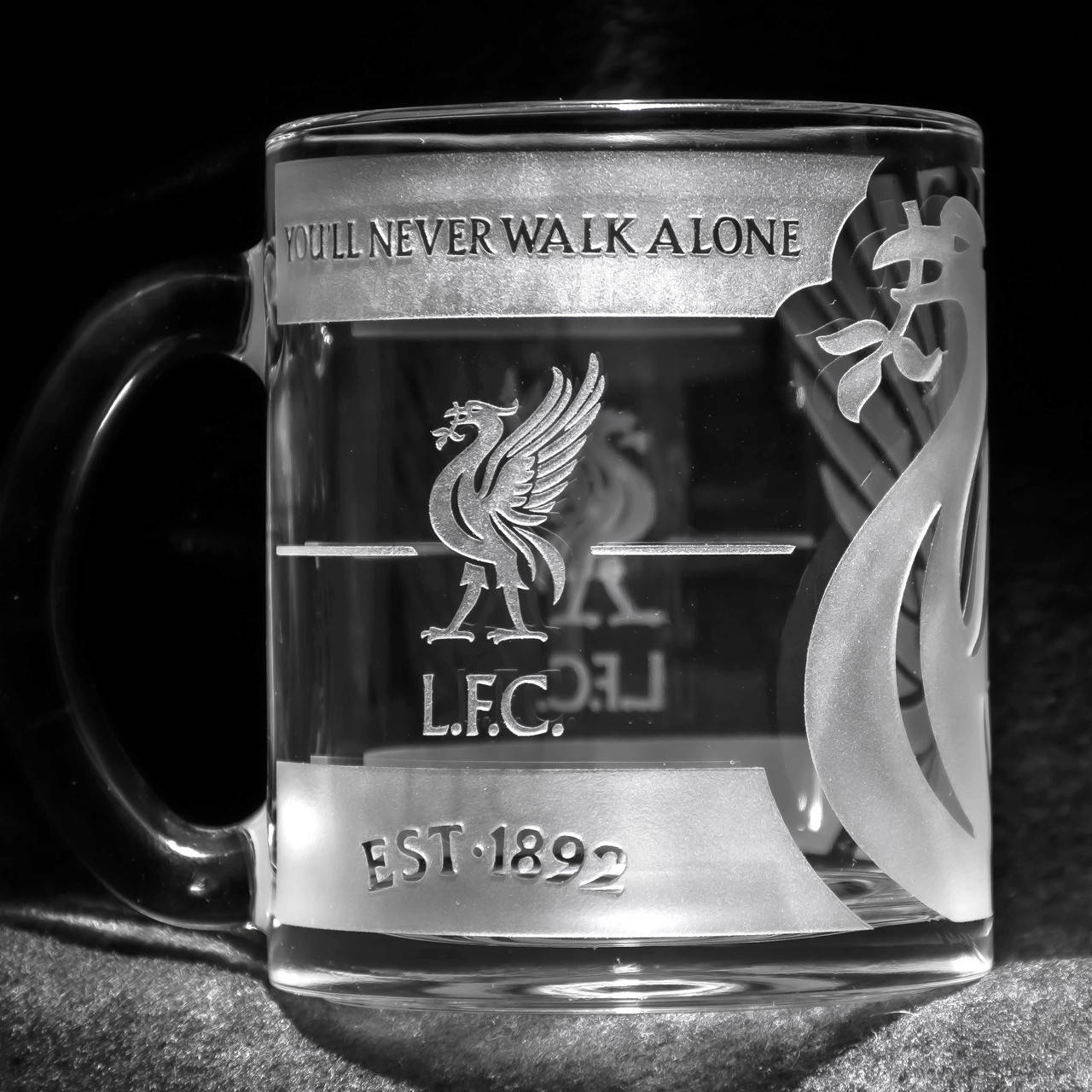 

Чашка с гравировкой Ливерпуль, FC Liverpool, SandDecor, Прозрачный