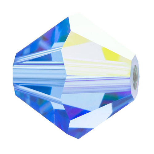

Хрустальные биконусы Preciosa (Чехия) 6 мм Sapphire AB, Синий