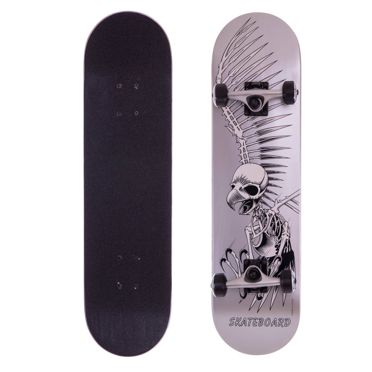 

Скейтборд Skateboard Boarding Zelart 805 Silver-Black