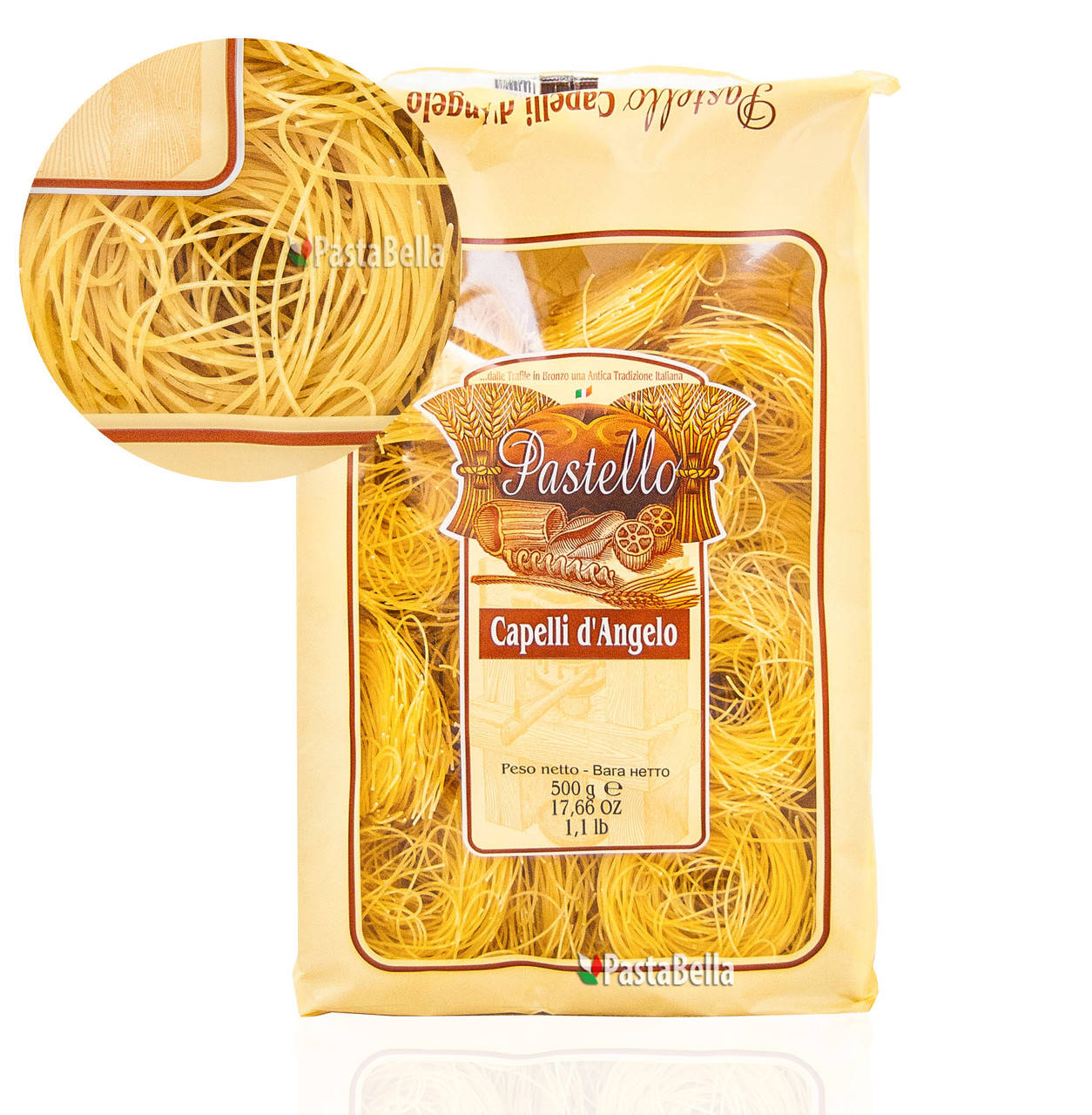 

Итальянские Макароны "Паутинки гнездами" - "Capelli D' Angelo" Pastello 500g
