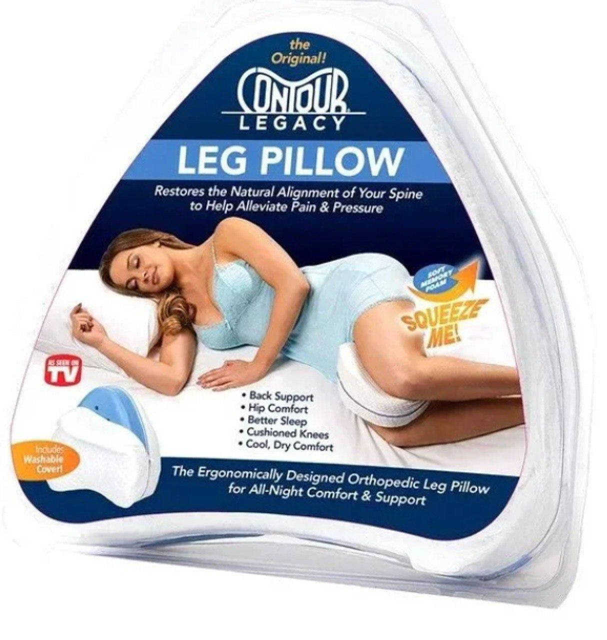 

Подушка ортопедическая для ног и коленей CONTOUR LEG PILLOW, анатомическая с эффектом памяти Shopay, Белый
