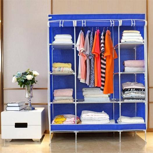 

Портативный Тканевый Шкаф Органайзер Storage Wardrobe HCX 68130 3 Секции., Бордовый