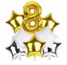 

Набор фольгированных шаров "ЦИФРА 8 ЗОЛОТО"