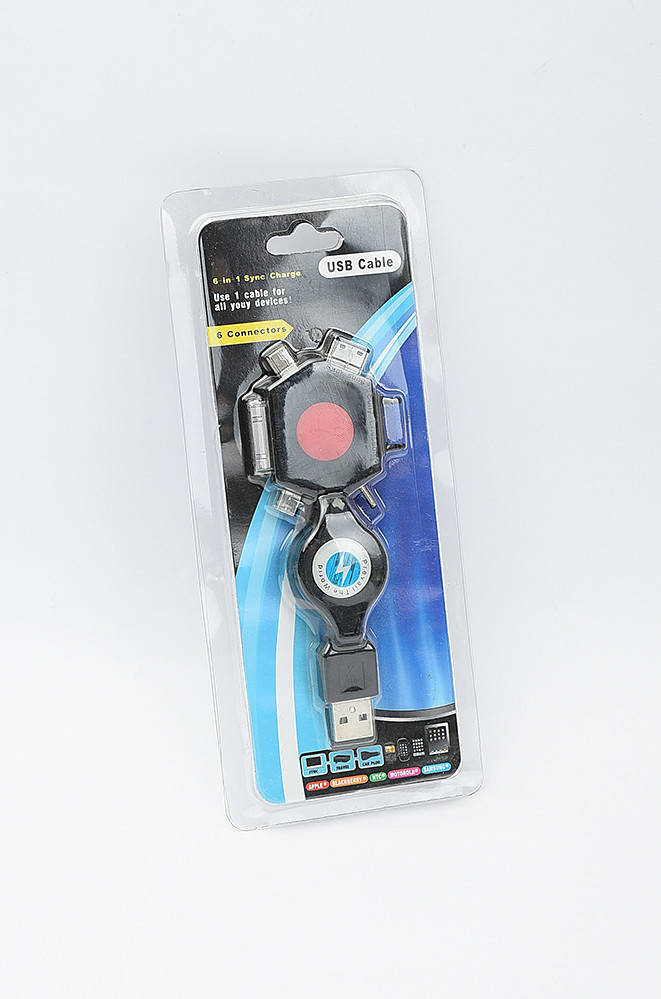 

Кабель USB 6 в 1 черный 136753M