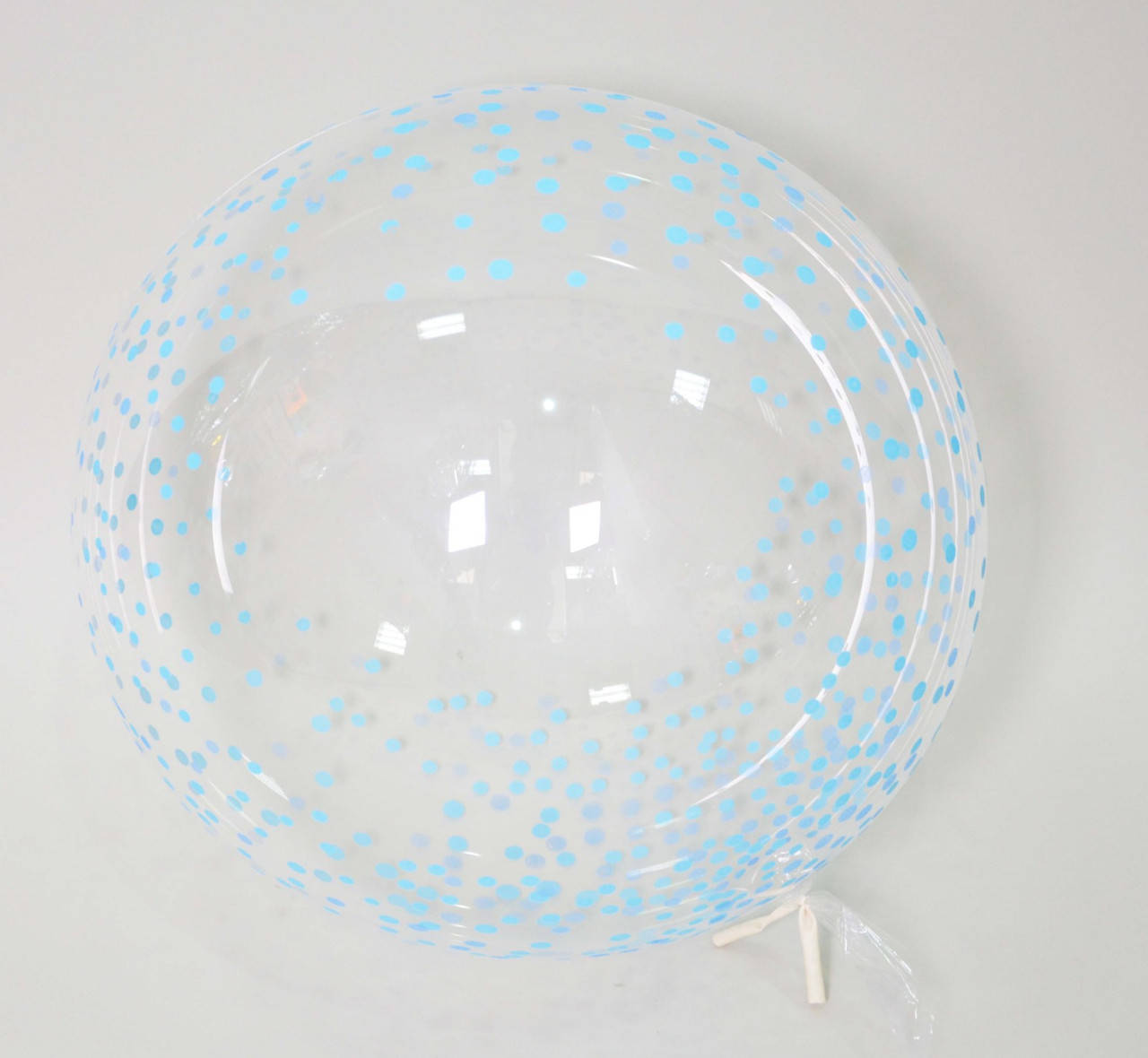 

Bubble Бабл КНР 20" (50 см) прозрачный с голубыми точками, Разные цвета