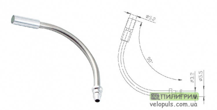 

Направляющая - Alhonga HJ-600A.1 90° для тормоза V-br.