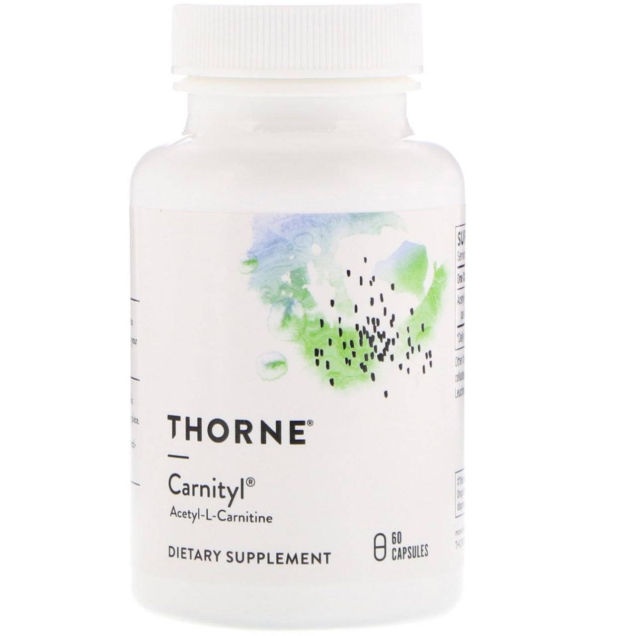 

Карнитин ацетил, Carnityl, Thorne Research, 60 капсул