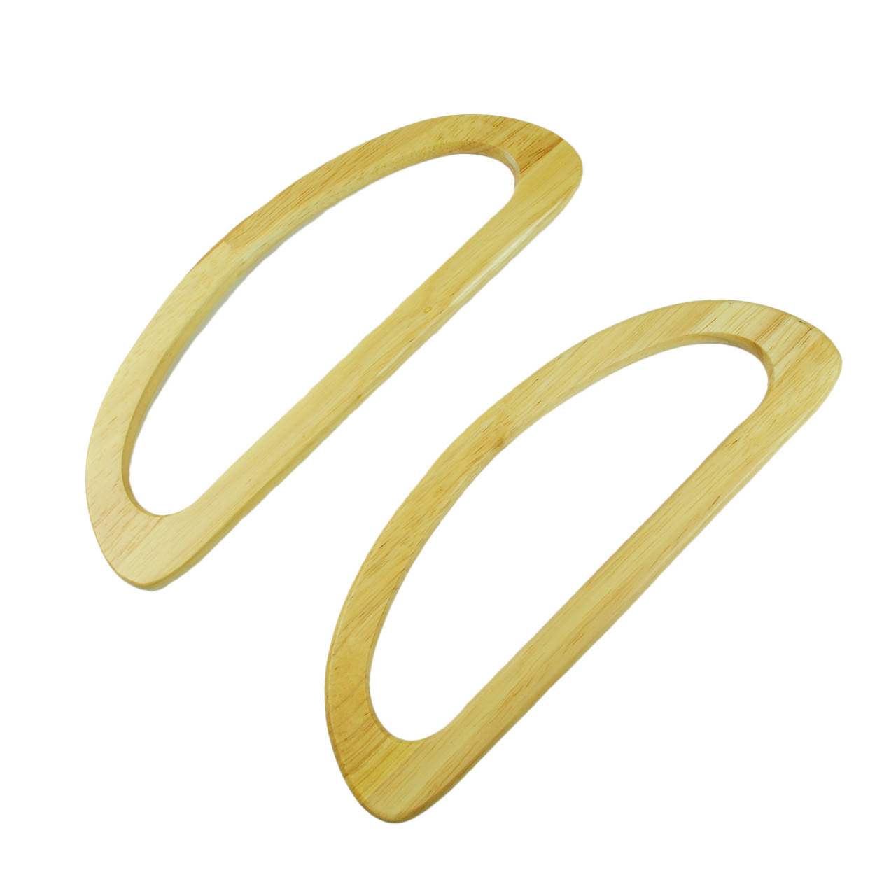 

Комплект ручок для сумки дерев'яних Півовальні 24х9 см Охра