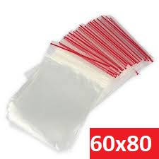 

Зип пакеты 60х80мм 100шт/уп, zip lock пакеты (фиолетовая и красная полоса), Прозрачный