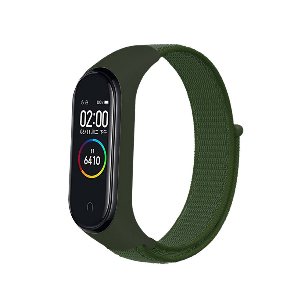 

Ремешок к браслету Mi Band 3/4/5/6 нейлоновый Mi band 5/6, Хаки