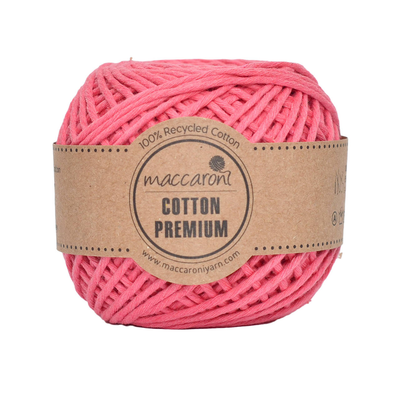 

Хлопковый шнур Maccaroni Cotton Premium 2 mm Розовый коралл