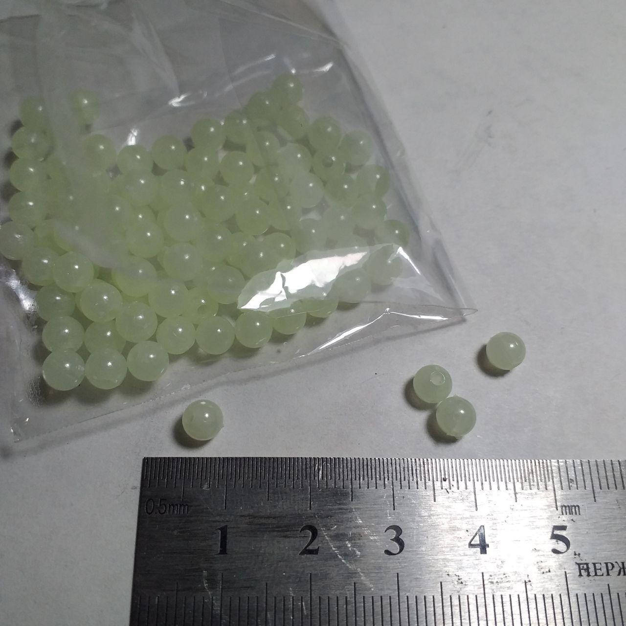 

Бусины светящиеся d - 3 мм 10шт Бусины для рыбалки