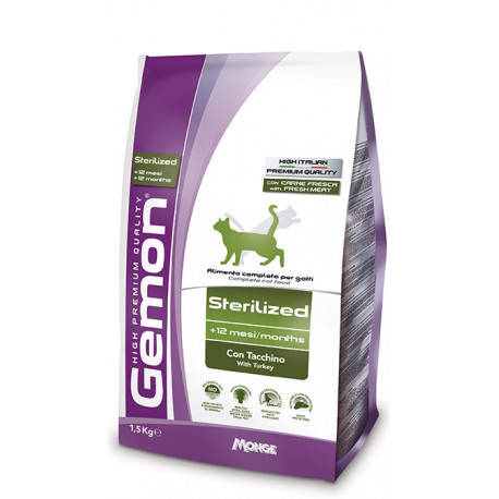 

Сухой корм Gemon Сat Sterilized c индейкой для стерилизованных кошек 1,5 кг