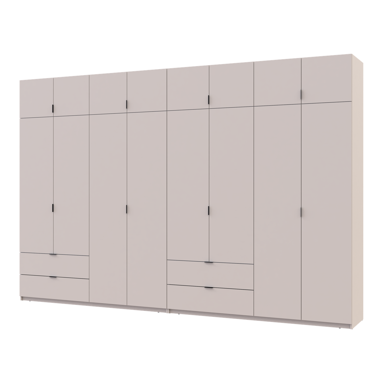 Розпашна Шафа для одягу Doros Лукас Кашемір 4+4 ДСП 360х50х240 (42005144)