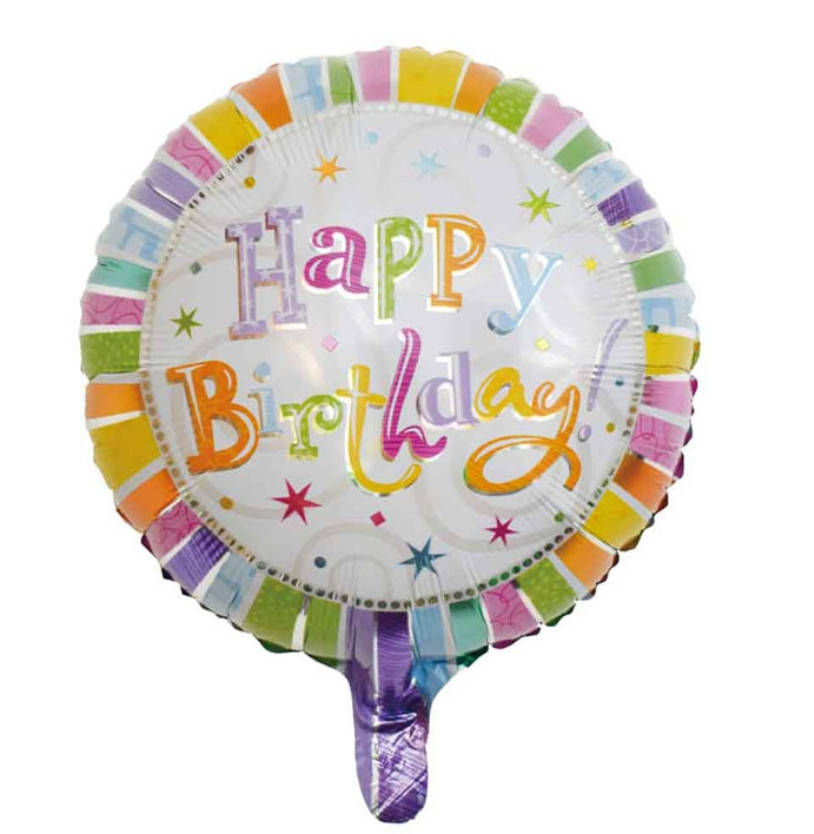 

Воздушный фольгированный шар Happy Birthday радуга (Китай), Разные цвета
