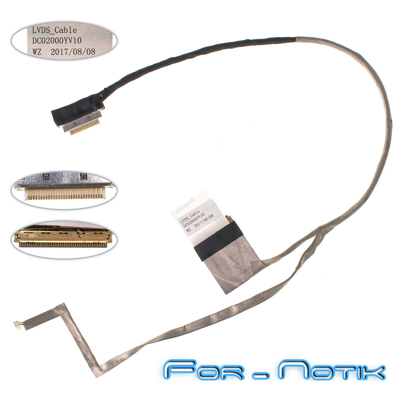 

Шлейф матрицы для ноутбука ACER (532h, NAV50), LED, разъем под камеру (DC02000YV10)