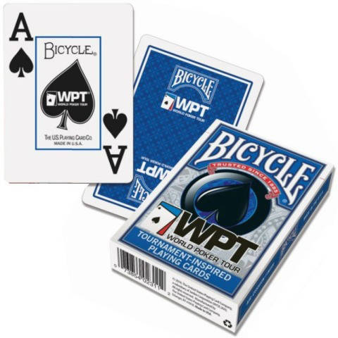 

Карты покерные Bicycle WPT Jumbo Index синие