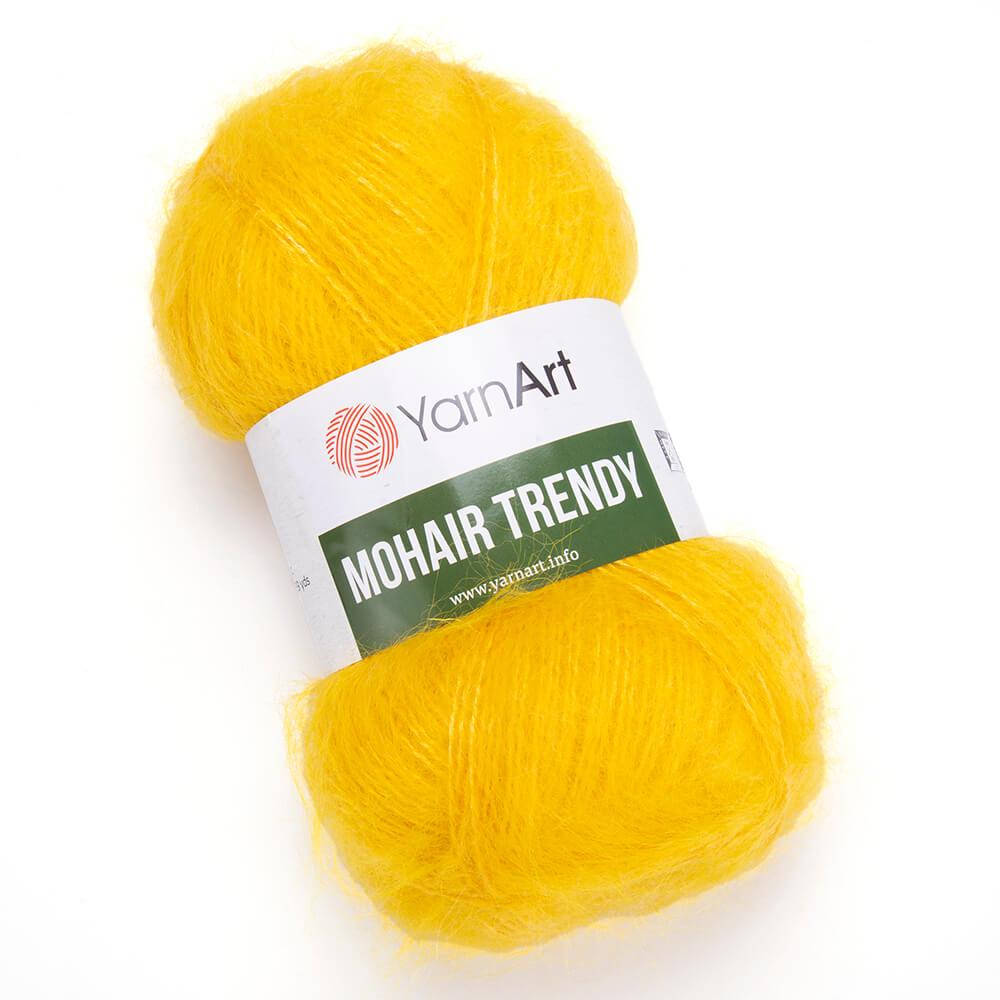 

YarnArt Mohair Trendy (ЯрнАрт Мохер Тренди) № 136 желтый (Пряжа мохер, нитки для вязания)