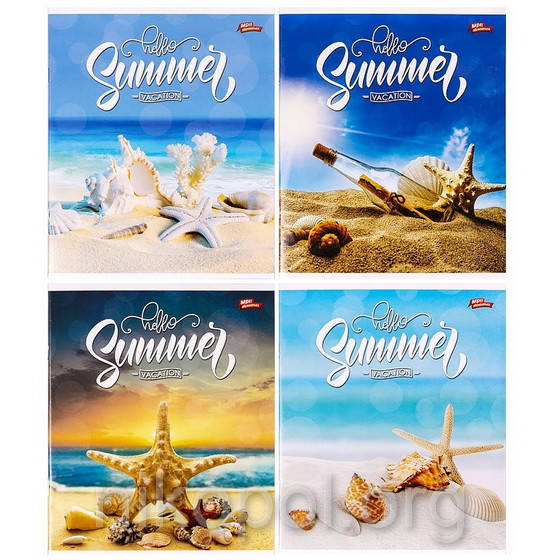 

Тетрадь 48 листов клетка, серия "Привет лето", белизна 100%