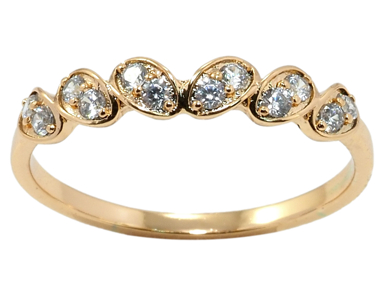 

Кольцо Xuping Позолота 18K "Дорожка кристаллов" р.16,17,18,18.5