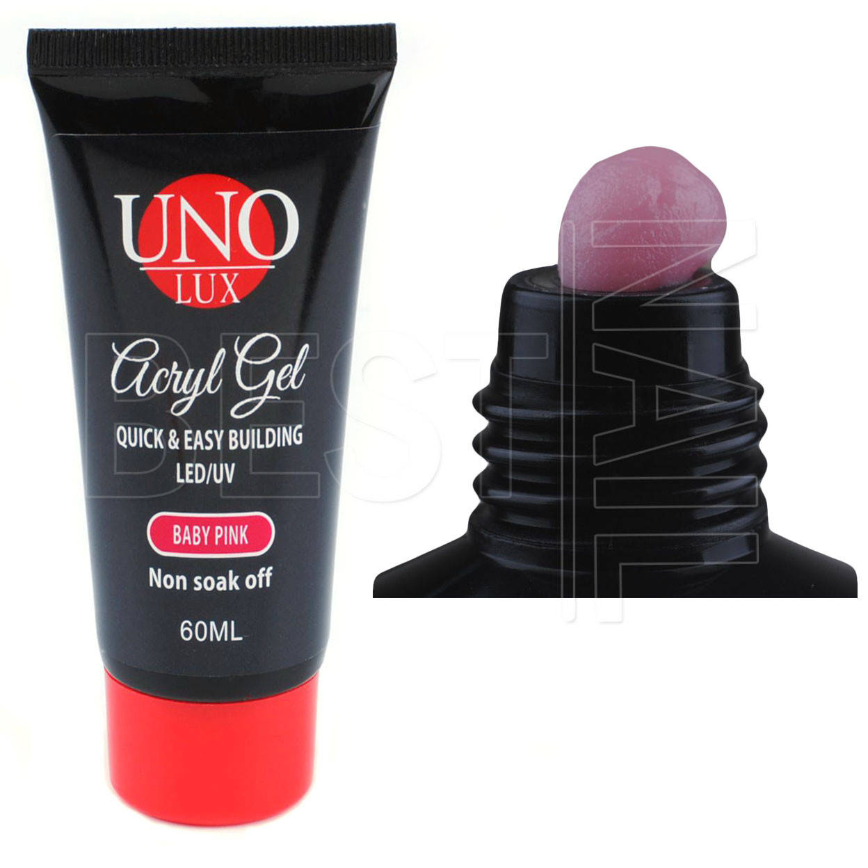 

Акрил-гель UNO UV/LED, 60 г (baby pink), Розовый