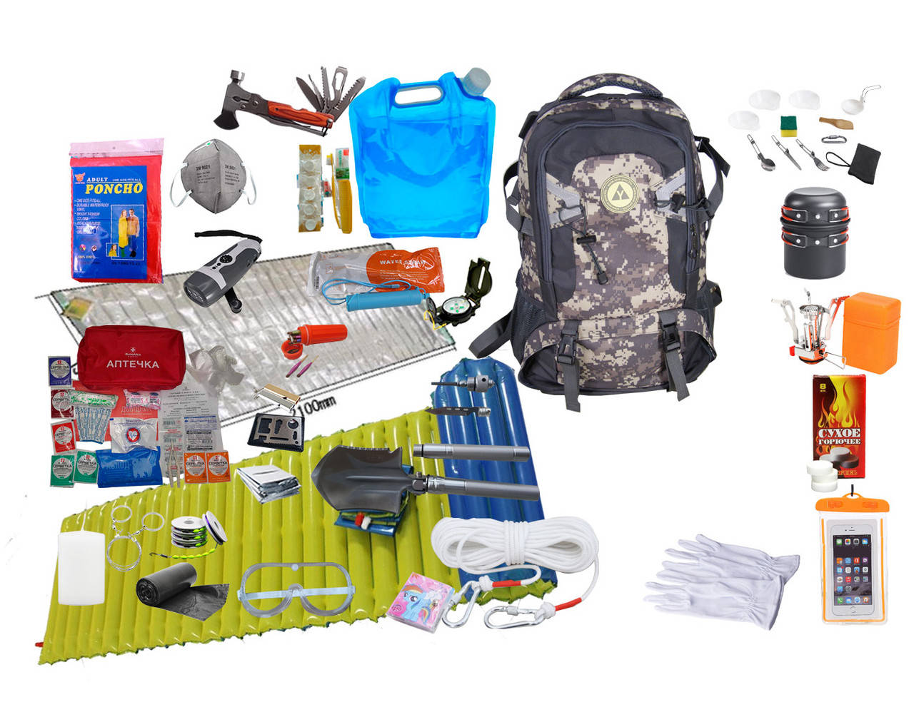 

Набор для выживания "Standard" на 1 персону, хаки