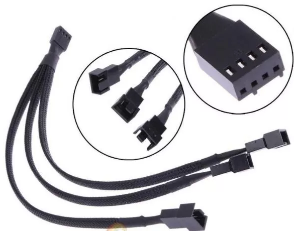 

Переходник питания 1 на 3 кулера 26 см 4 pin fan hub вентилятор cooler