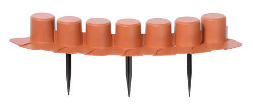 

Бордюр садовый пластиковый PALISADA терракотовый 4,05 м декоративные ограждения для клумбы