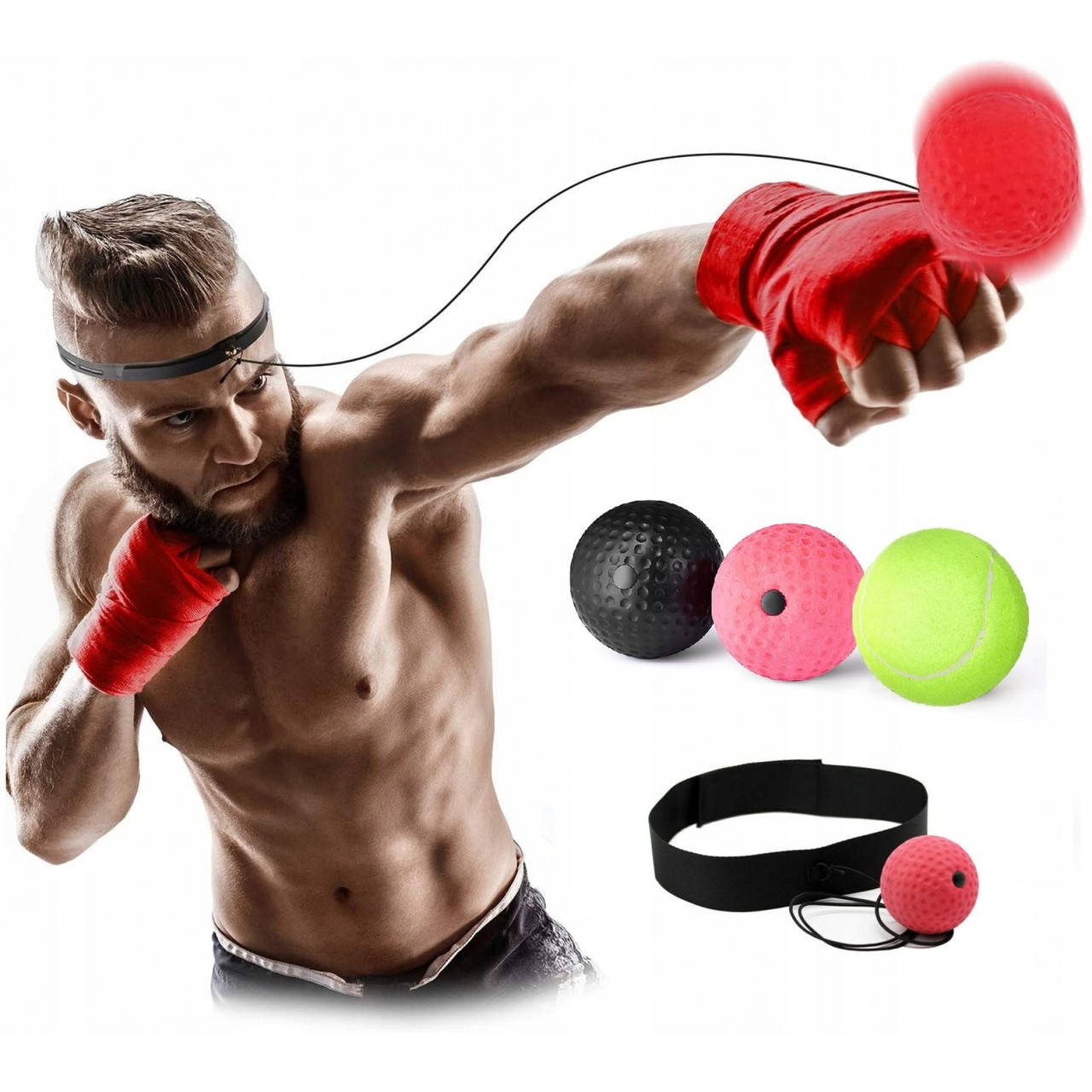 

Тренажер для бокса 4FIZJO Fight Ball 3 в 1 4FJ0295 - UkMarket, Черный