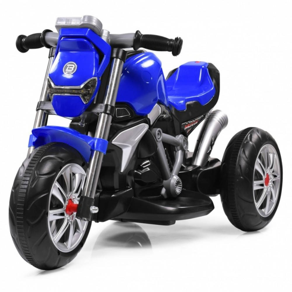 

Детский электромотоцикл BAMBI M-3639, синего цвета, Синий