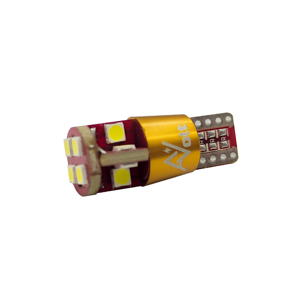 

Светодиодная лампа W5W AVolt T10-3030-12SMD Canbus белая
