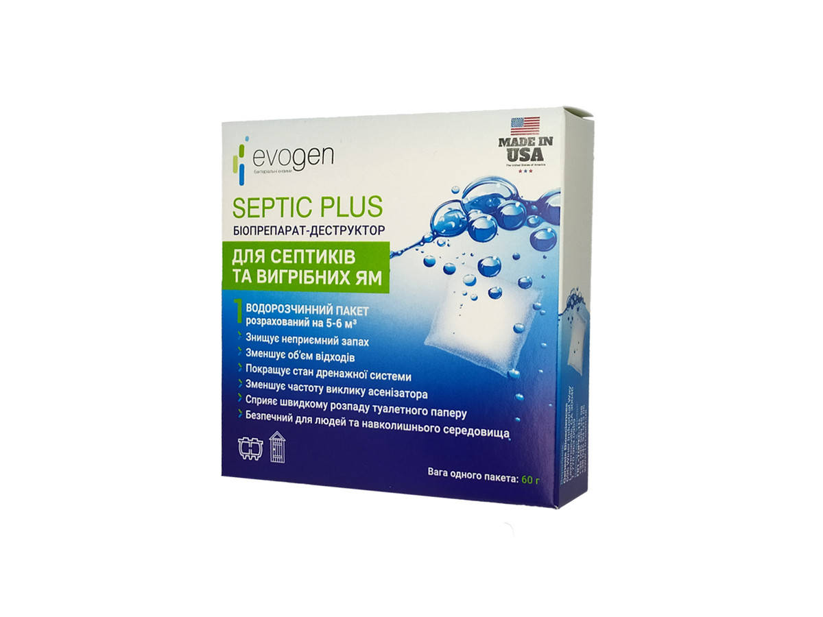 

Біопрепарат-деструктор Evogen Septic Plus 60г
