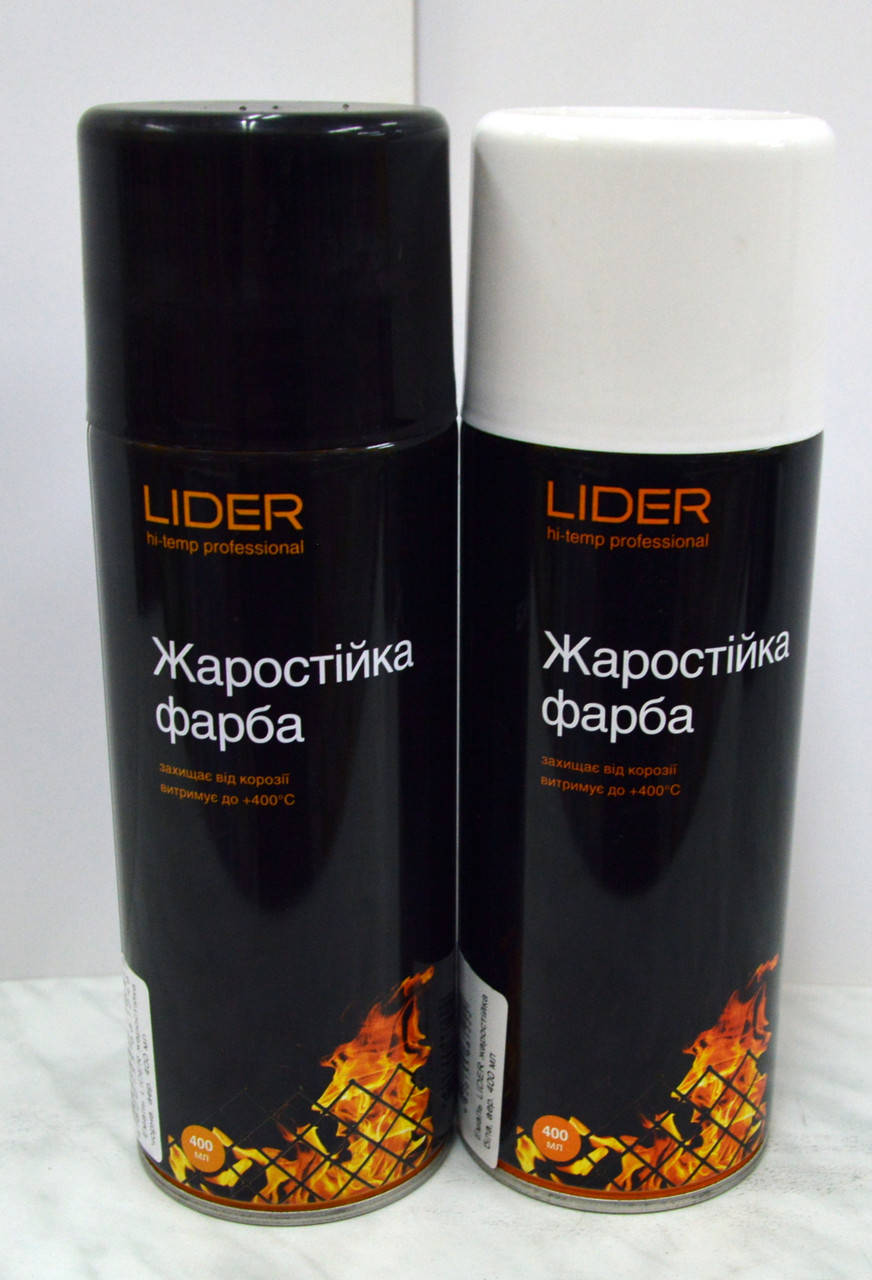 

Жаростойкая аэрозольная краска Lider 400 мл