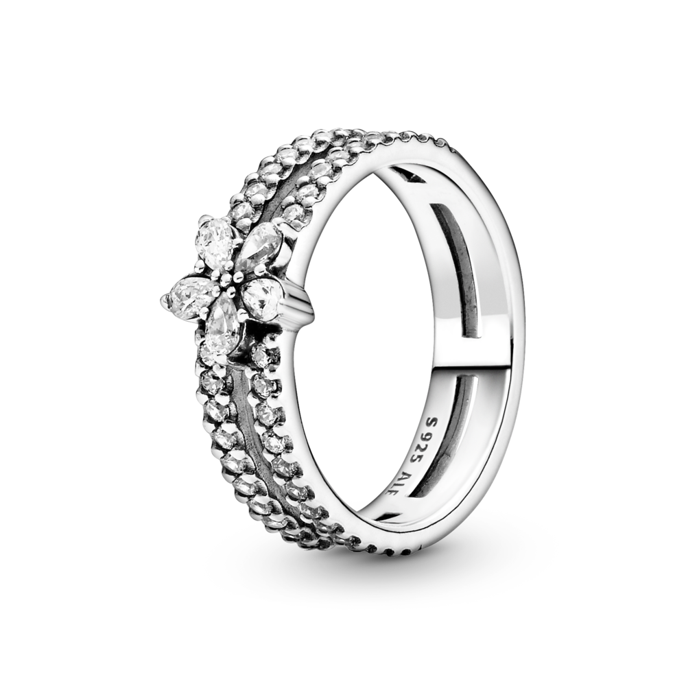 

Серебряное кольцо Pandora "Блестящая снежинка" 199236C01