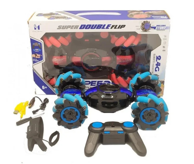 

Машинка перевёртыш Stunt LH-C019S (управление с руки) / Трюковая машинка перевертыш с управлением от руки