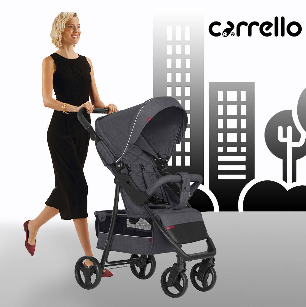 

Прогулочная коляска CARRELLO FORTE CRL-8502 - Shark Grey +дождевик, Серый