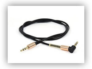 

Кабель AUX jack 3,5мм прямой-угловой JD-237