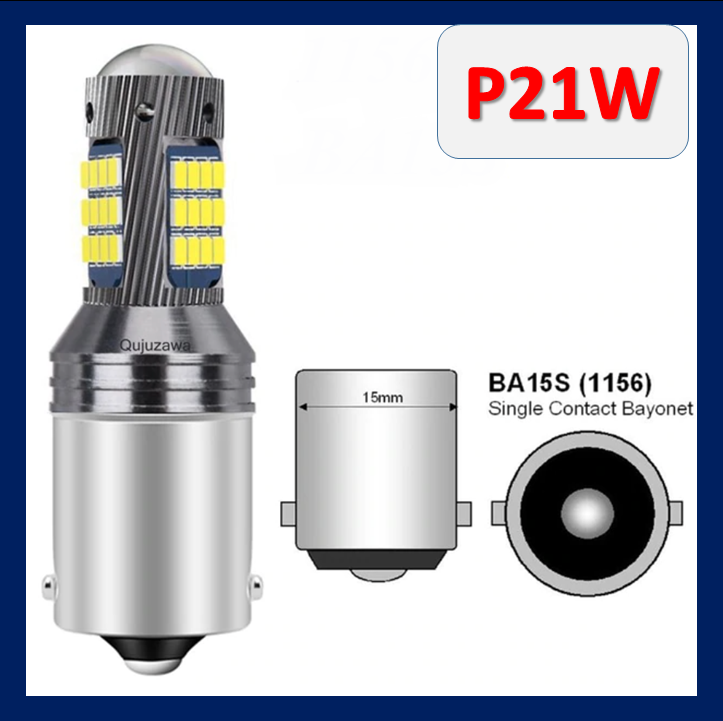 

Светодиодная лед лампа P21W BA15S 1 контакт 1156 с камбузом