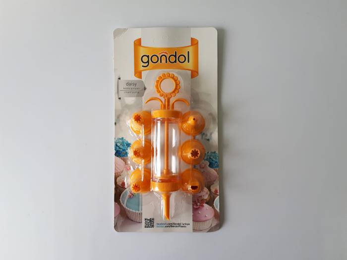 

Кондитерский шприц с насадками для крема 7 штук пластиковых Gondol Шприц кондитера пластиковый L 23 cm