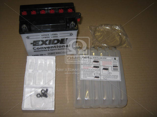 

Аккумулятор 9Ah-12v Exide (12N9-4B-1) (135х75х139) L, EN85