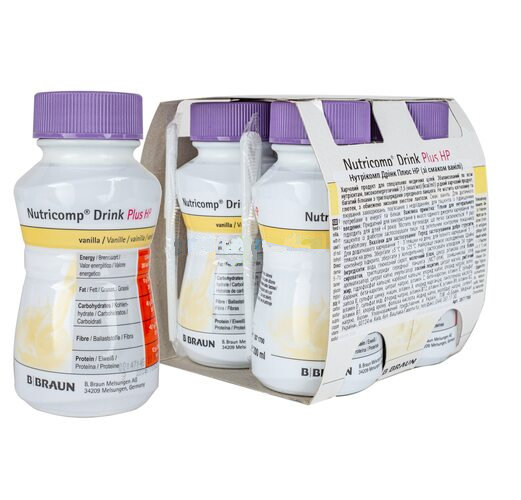 

Nutricomp Drink Plus HP - Нутрикомп Дринк Плюс HP ваниль (200 мл, 4шт)