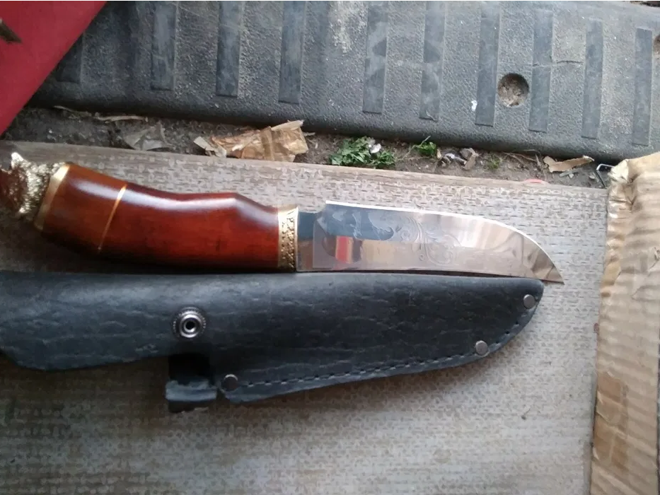 

Нож ручной работы для рыбалки и охоты, Коричневый