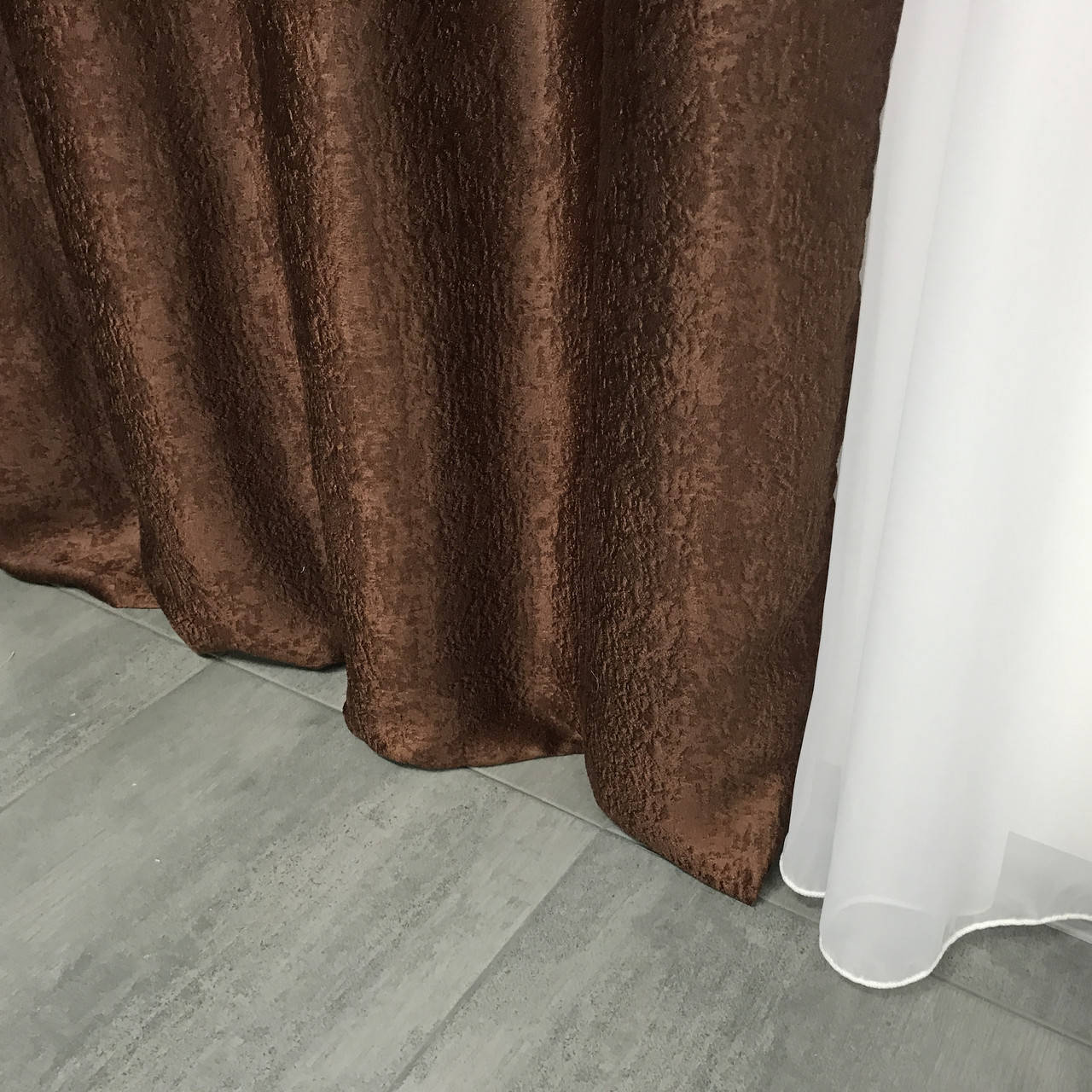 

Шторы в спальню комнату квартиру Блэкаут, шторы блэкаут софт для зала спальни Шоколадные (SH-250-11)