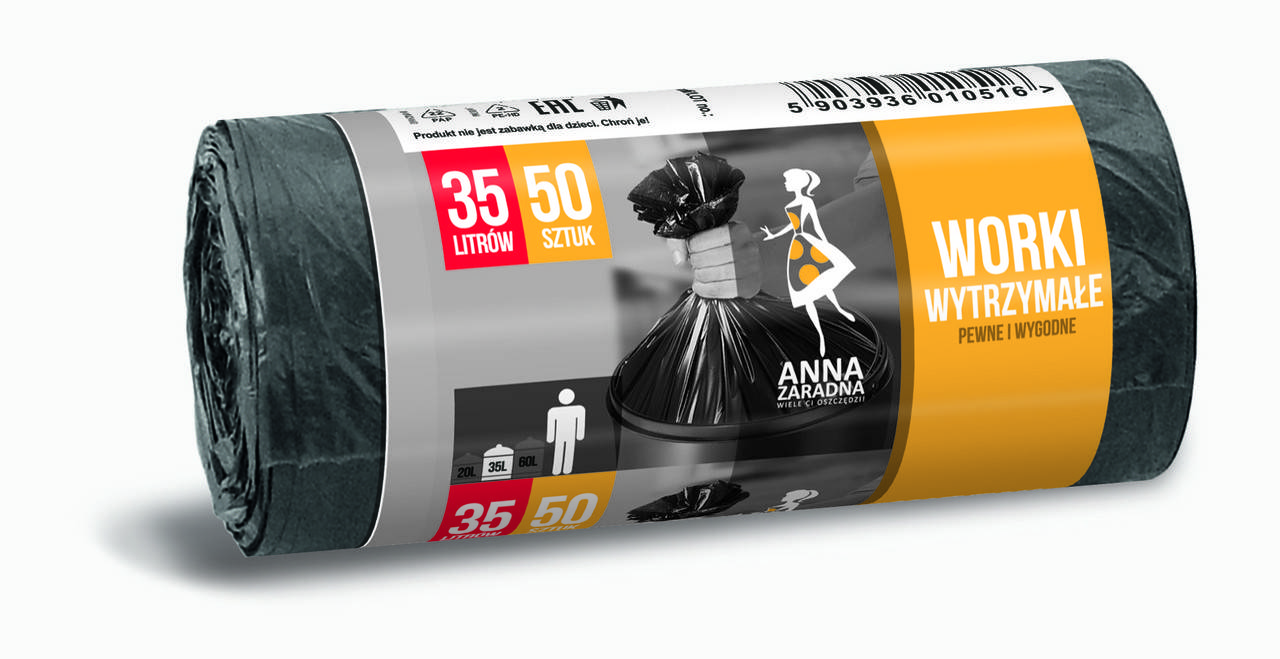 

Пакеты Anna Zaradna для мусора HDPE 35 л 50 шт