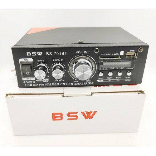 

Усилитель-стерео- BSW BS-701BT-Bluetooth-120W+120W - 2х канальный + Пульт.