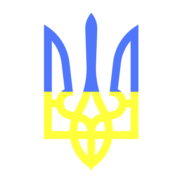 

Герб України. Наклейка на авто без фону, стікер вологостійкий